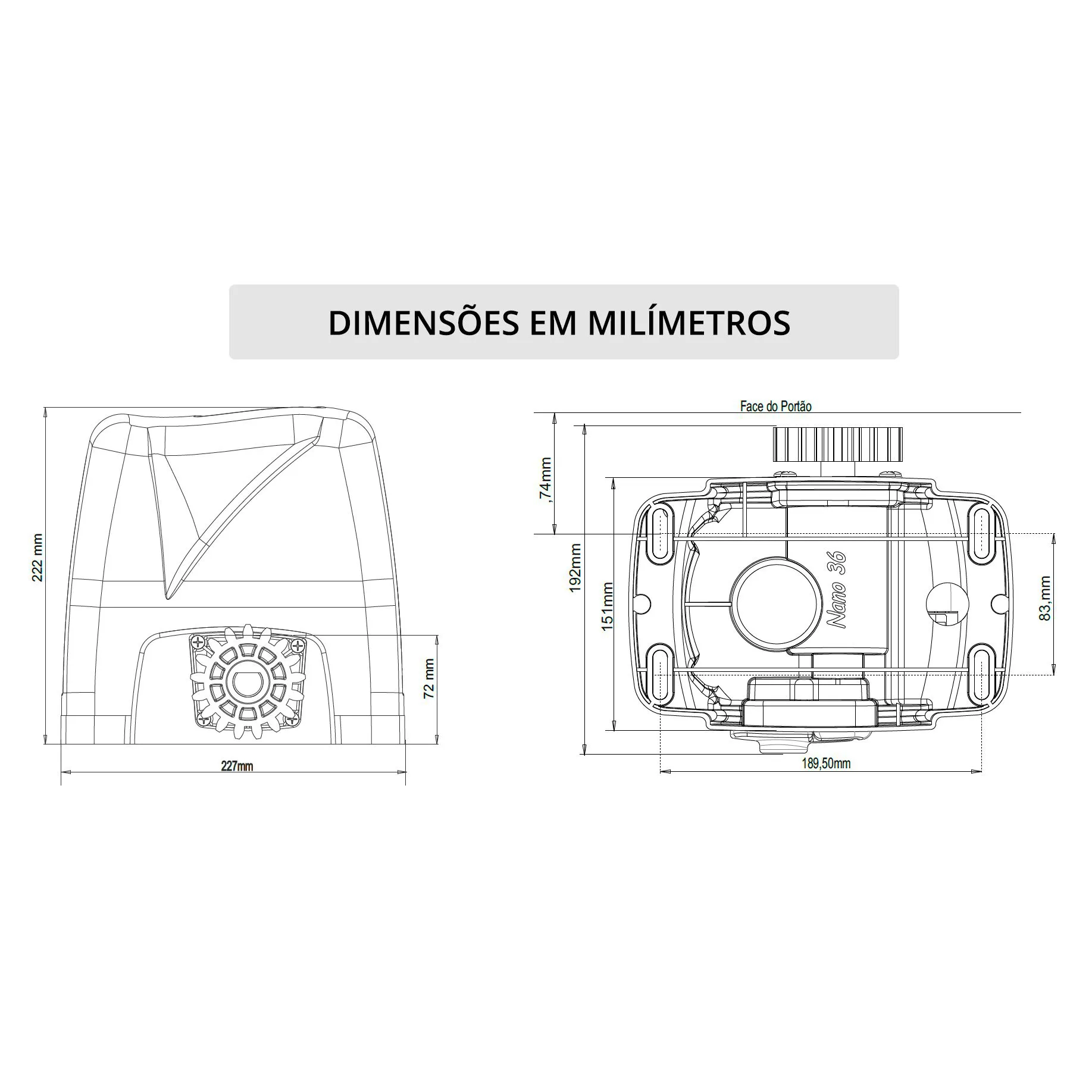 Kit Motor Portão Rossi DZ Atto Turbo 350Kg 1/5 Deslizante Automático de Correr Eletrônico Com Abertura Rápida + Cremalheira - Imagem 6
